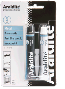 ARALDITE STEEL IN KIT OF 2 TUBES 15 ML